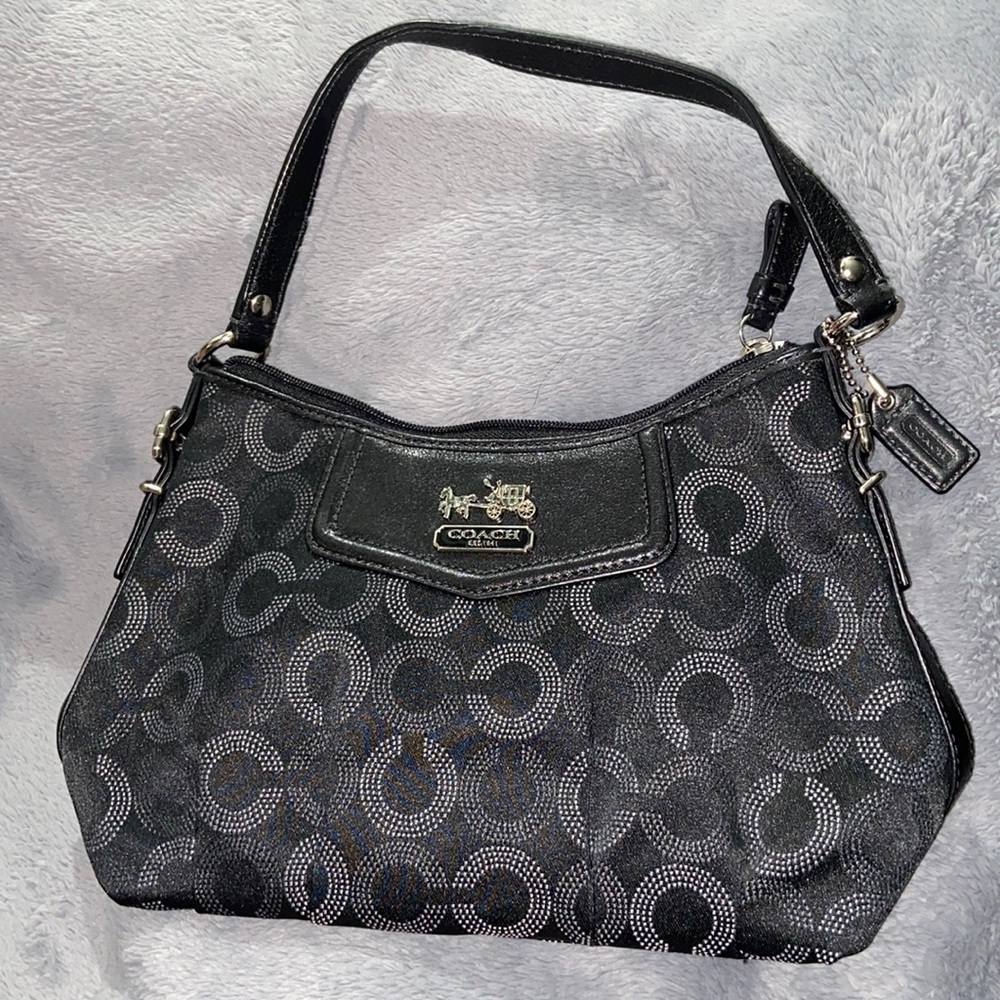 Genuine Coach Madison Dotted Top Handel Purse